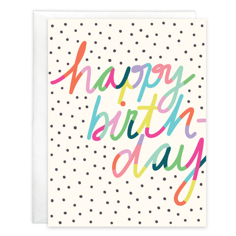 Birthday card  - Polka Dot Bday