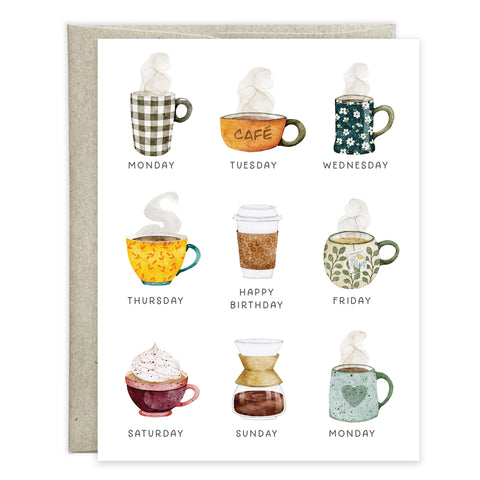 Birthday card  - Coffee Lover