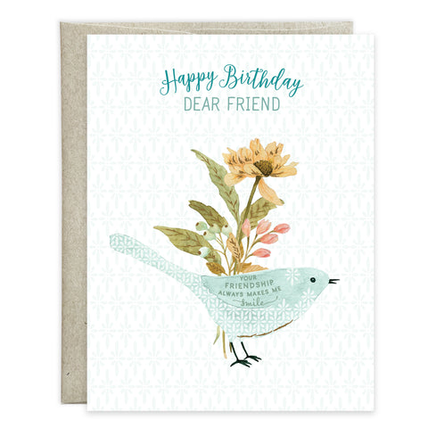 Friend Birthday card  - Friend Birthday Bird