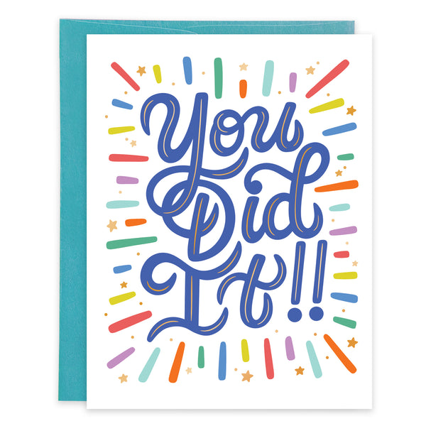 Congratulations card  - You Did it Burst
