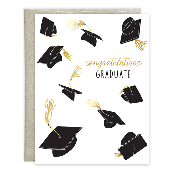 Graduation card - Floating Grad Hats