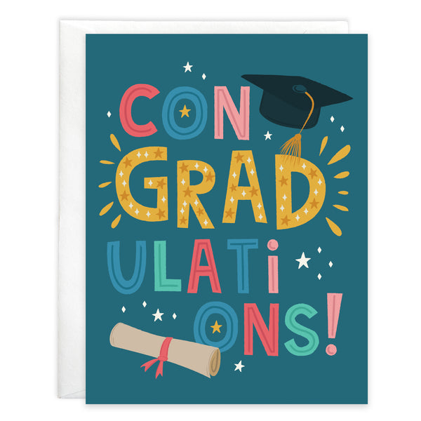 Graduation card - Grad on Navy