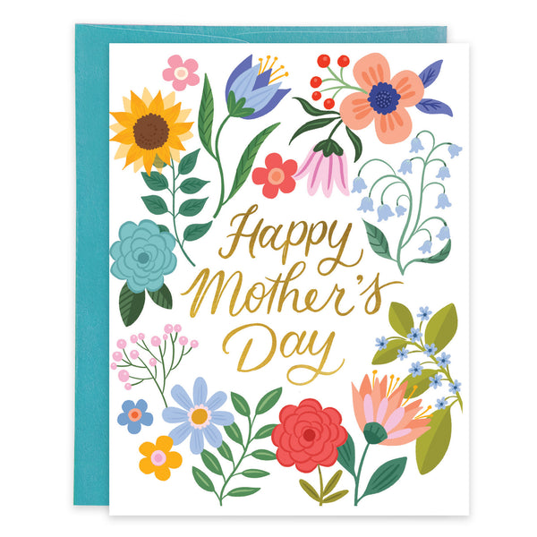 Mother's Day card - Happy Mom Flowers