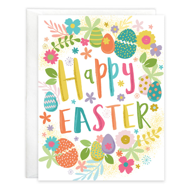 Easter Card - Easter Eggs/Flowers