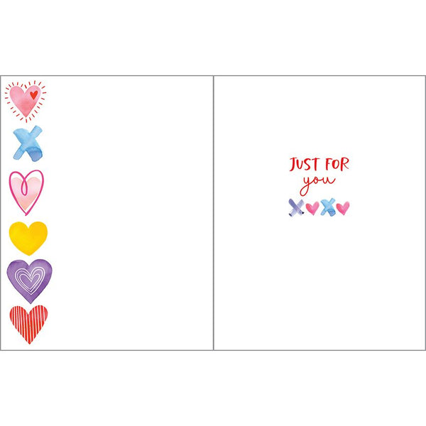 Valentine card - Colorful XO