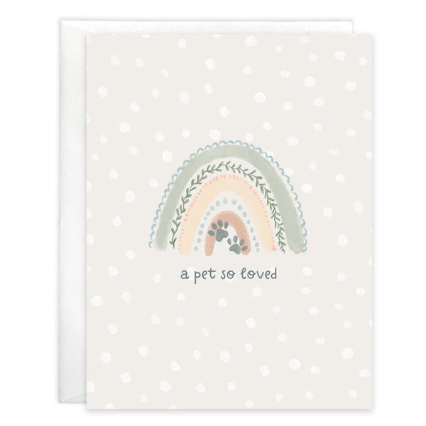 Sympathy card  - Pet Rainbow Bridge