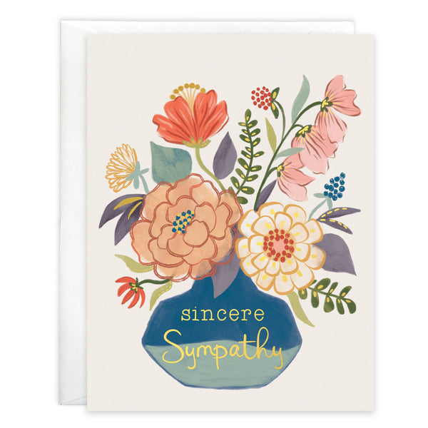 Sympathy card  - Contemporary Vase