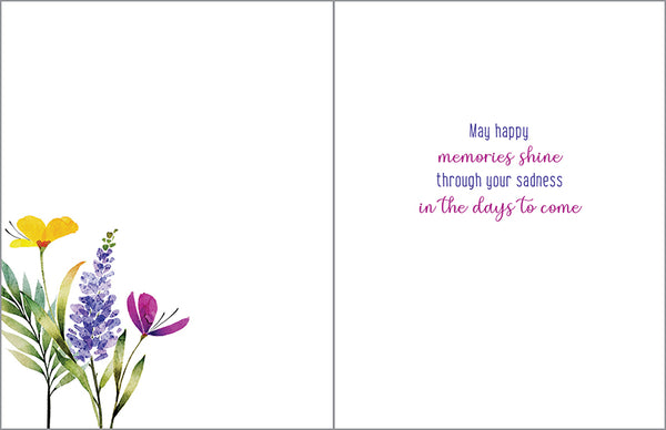 Sympathy card  - Memories Shine