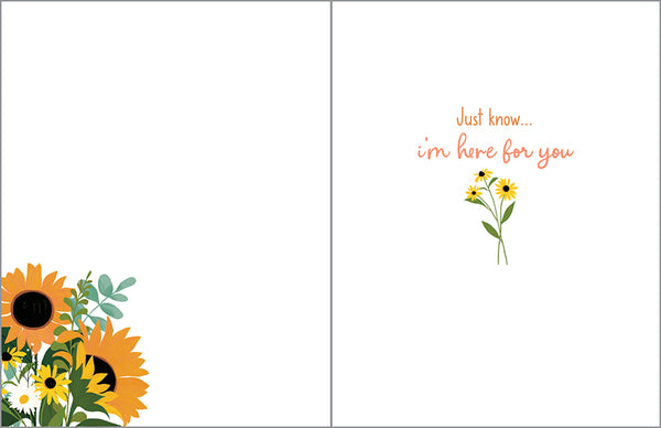 Thinking of You card  - Sunflower Vase