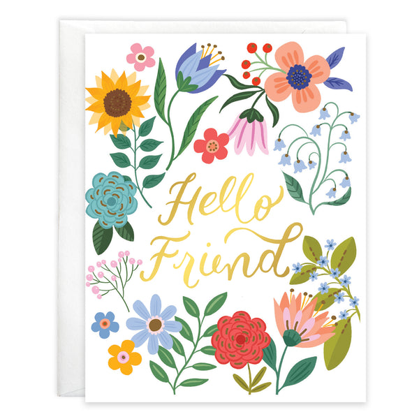 Thinking of You card  - Happy Flowers