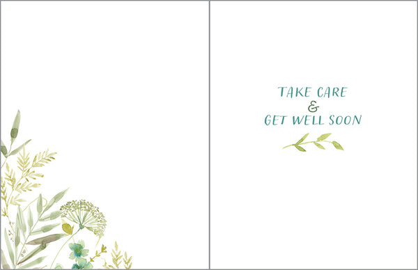 Get Well card  - Relaxing Greens