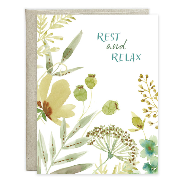 Get Well card  - Relaxing Greens