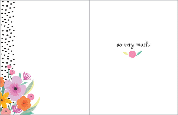 Thank You card  - Dotty Flower Vase