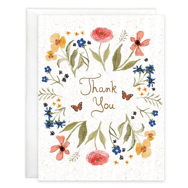 Thank You card  - Flowers All Around