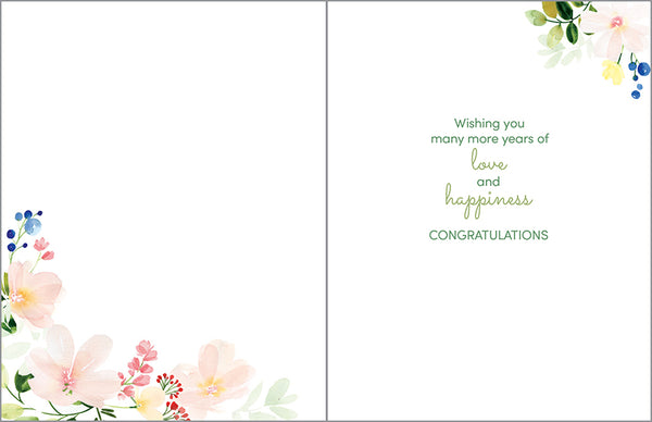 Anniversary card  (25th) - Anniversary Garden