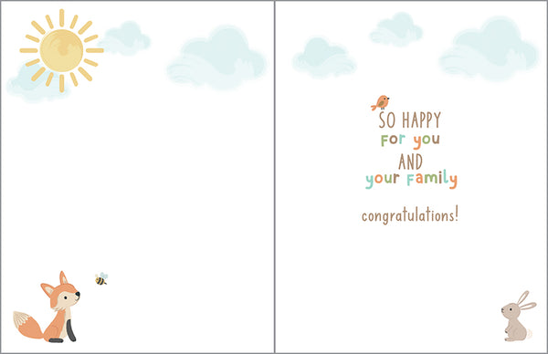 Baby card  - Forest Animal Tree