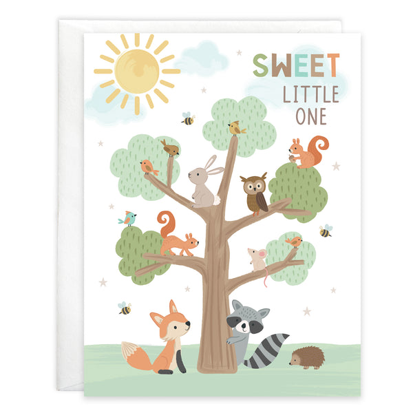 Baby card  - Forest Animal Tree
