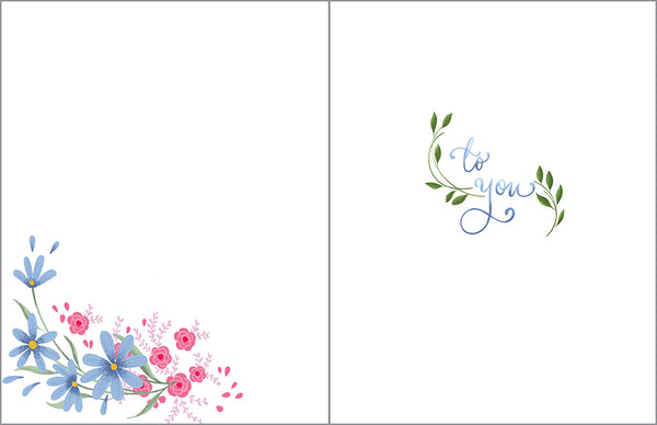 Birthday card  - Flowery