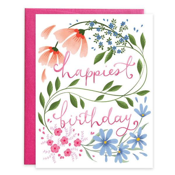 Birthday card  - Flowery