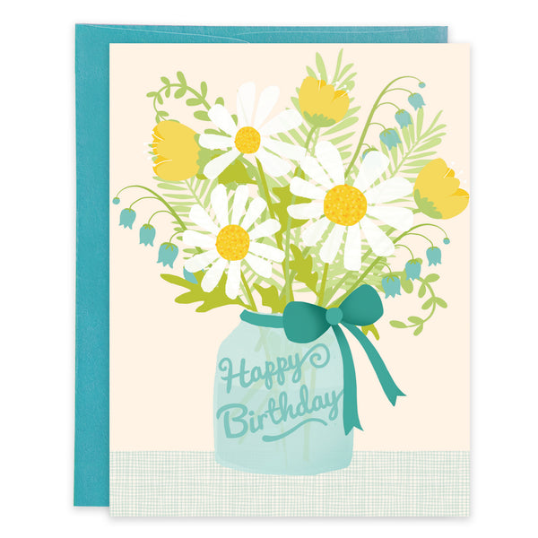 Birthday card  - Daisy Jar