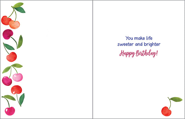 Birthday card  - Sweet Cherries