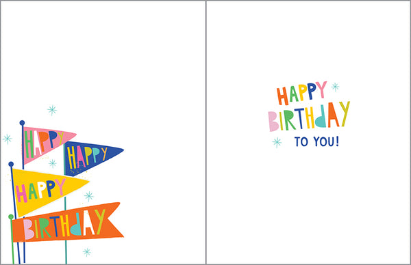 Birthday card  - Birthday Flags