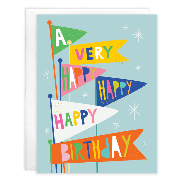 Birthday card  - Birthday Flags