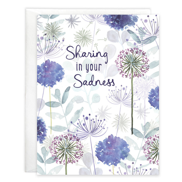Sympathy card  - Allium Stems