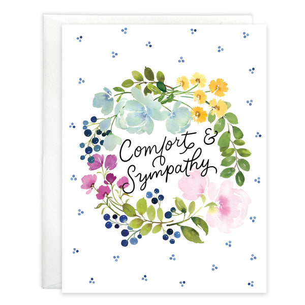 Sympathy card  - Comforting Wreath
