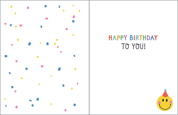 Birthday card  - Smiley Party