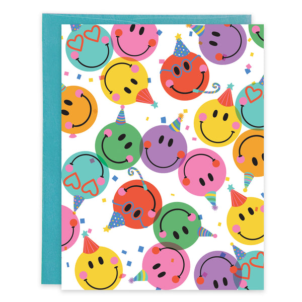 Birthday card  - Smiley Party