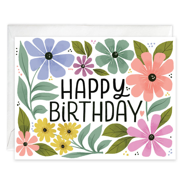 Birthday card  - Happy Posies