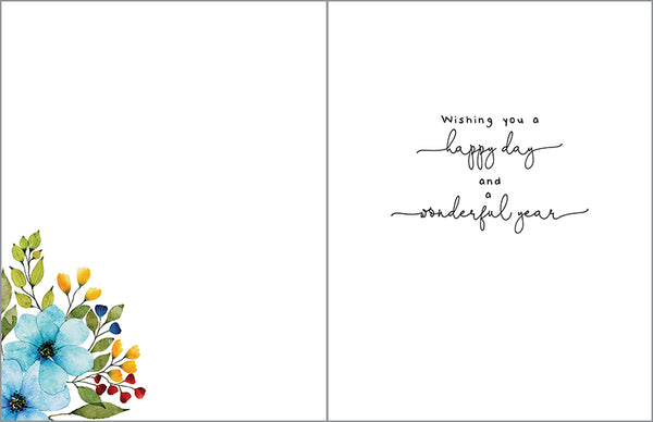 Birthday card  - Bluebird