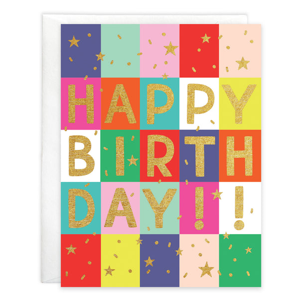 Birthday card  - Colorful Squares