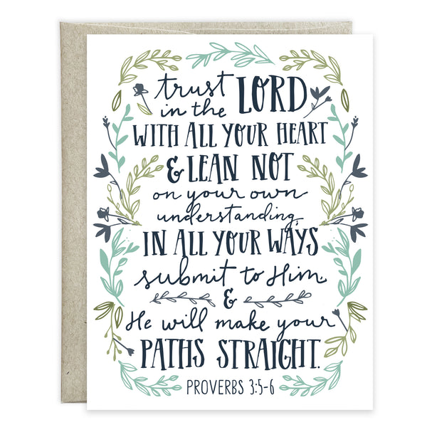 {with scripture} Thinking of You Card - Trust in the Lord