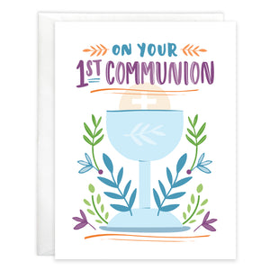 {with scripture} Religious Card - 1st Communion