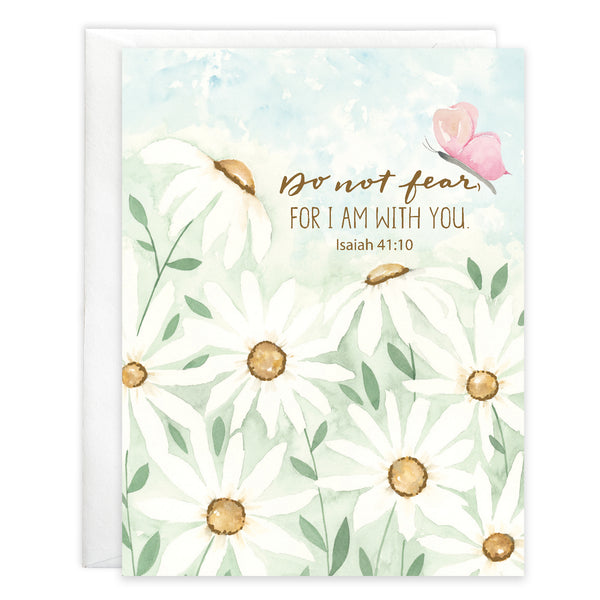 {with scripture} Thinking of You Card - Daisy Field-Do Not Fear