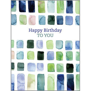 {with scripture} Birthday card - Watercolor Squares