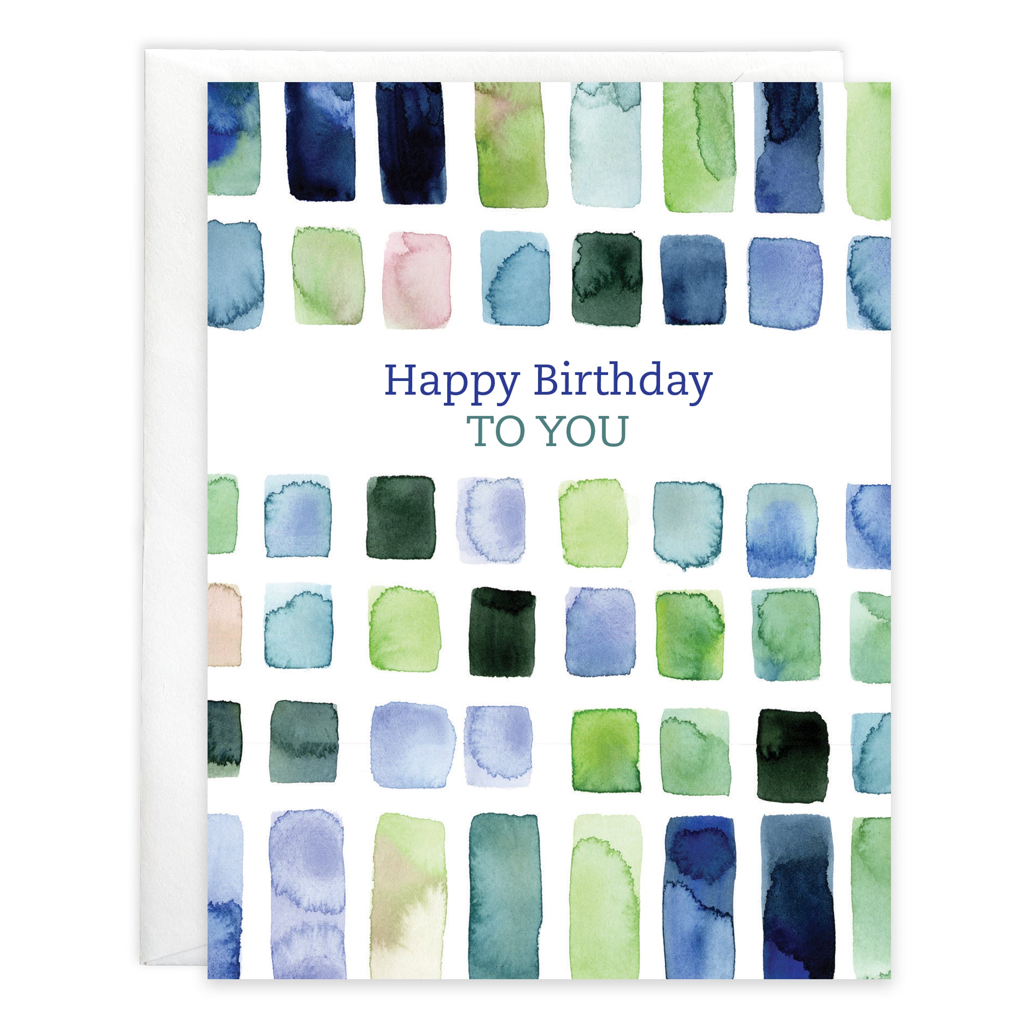 {with scripture} Birthday card - Watercolor Squares