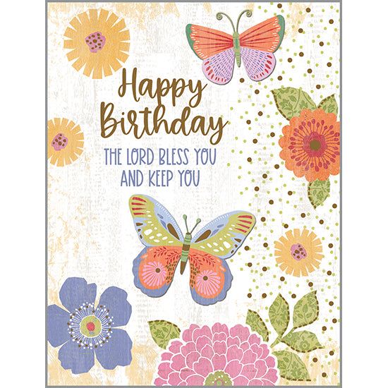 {with scripture} Birthday card - Butterfly Cheer