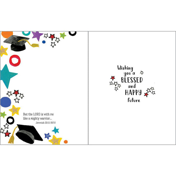 {with scripture} Graduation Card - Stars and Caps, Gina B Designs