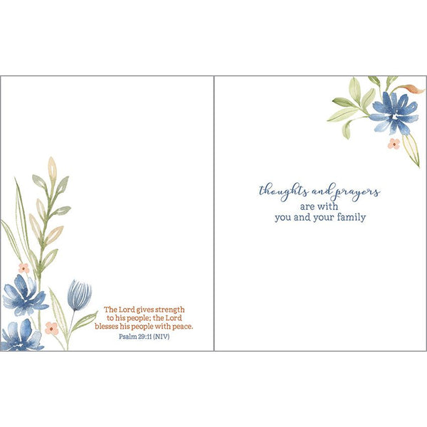 {with scripture} Sympathy Card - Simple Blue Flowers, Gina B Designs