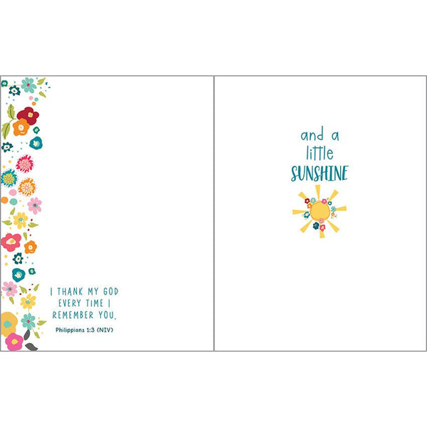 {with scripture} Thinking of You Card - Sun & Little Flowers, Gina B Designs