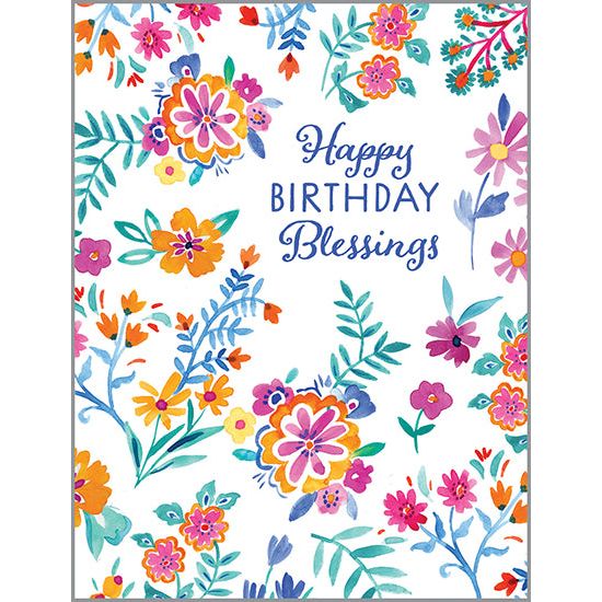 {with scripture} Birthday Card - Flowers & Flourishes, Gina B Designs