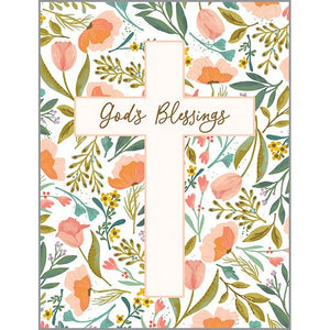 {with scripture} Religious Card - Tulip Cross, Gina B Designs