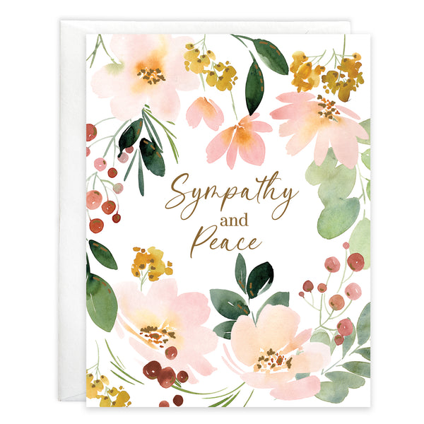{with scripture} Sympathy Card - Coral Blossoms