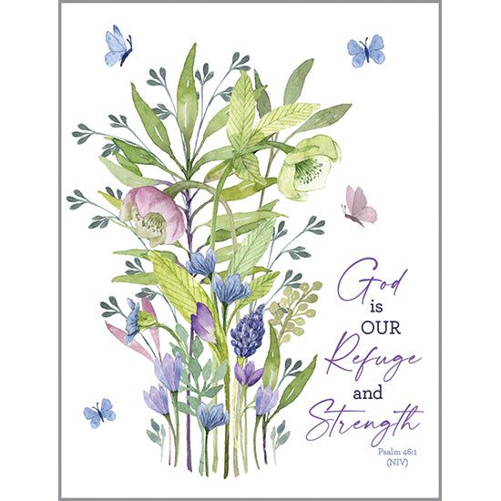 {with scripture} Sympathy Card - Purple Stems/Butterflies, Gina B Designs