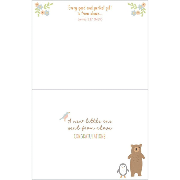 {with scripture} Baby Card - Animal Hello, Gina B Designs