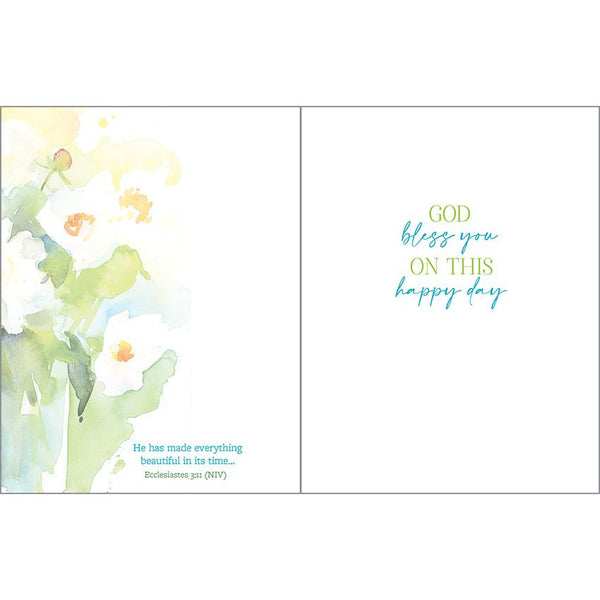 {with scripture} Birthday Card - Sunny Bouquet, Gina B Designs