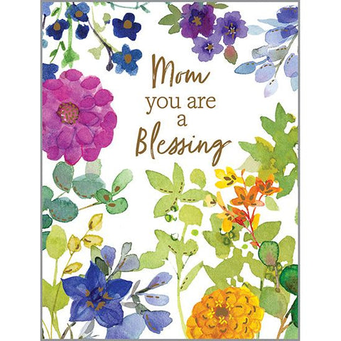 {with scripture} Mother's Day card - Purple and Yellow Flowers, Gina B Designs